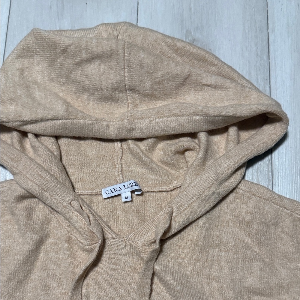 Cara Loren Cozy Tan Sweater Hoodie and Jogger Set ( small hole by tag on pants) - Picture 3 of 12
